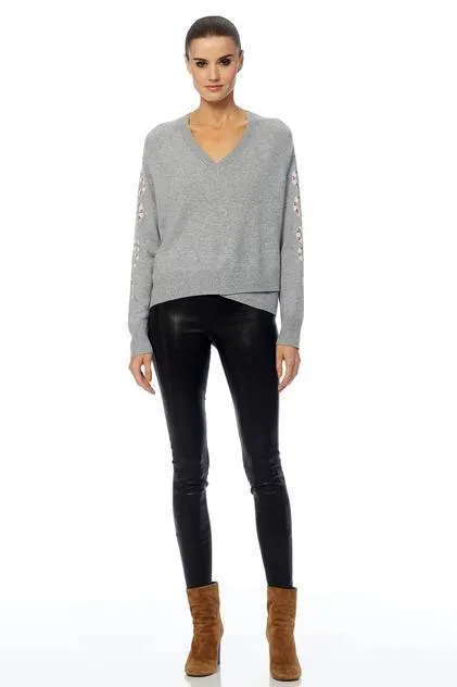 360 Sweater - Beatrice in Steel/Chalk Snake