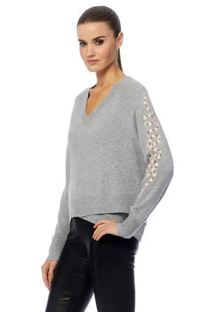 360 Sweater - Beatrice in Steel/Chalk Snake