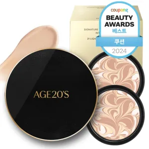 Age 20's Signature Essence Cover Pact Intense Case 1p   Refill 14g 2p Set, Shade 21 - Cushion/Pact - 🏆 #16 - Beauty - Best of December