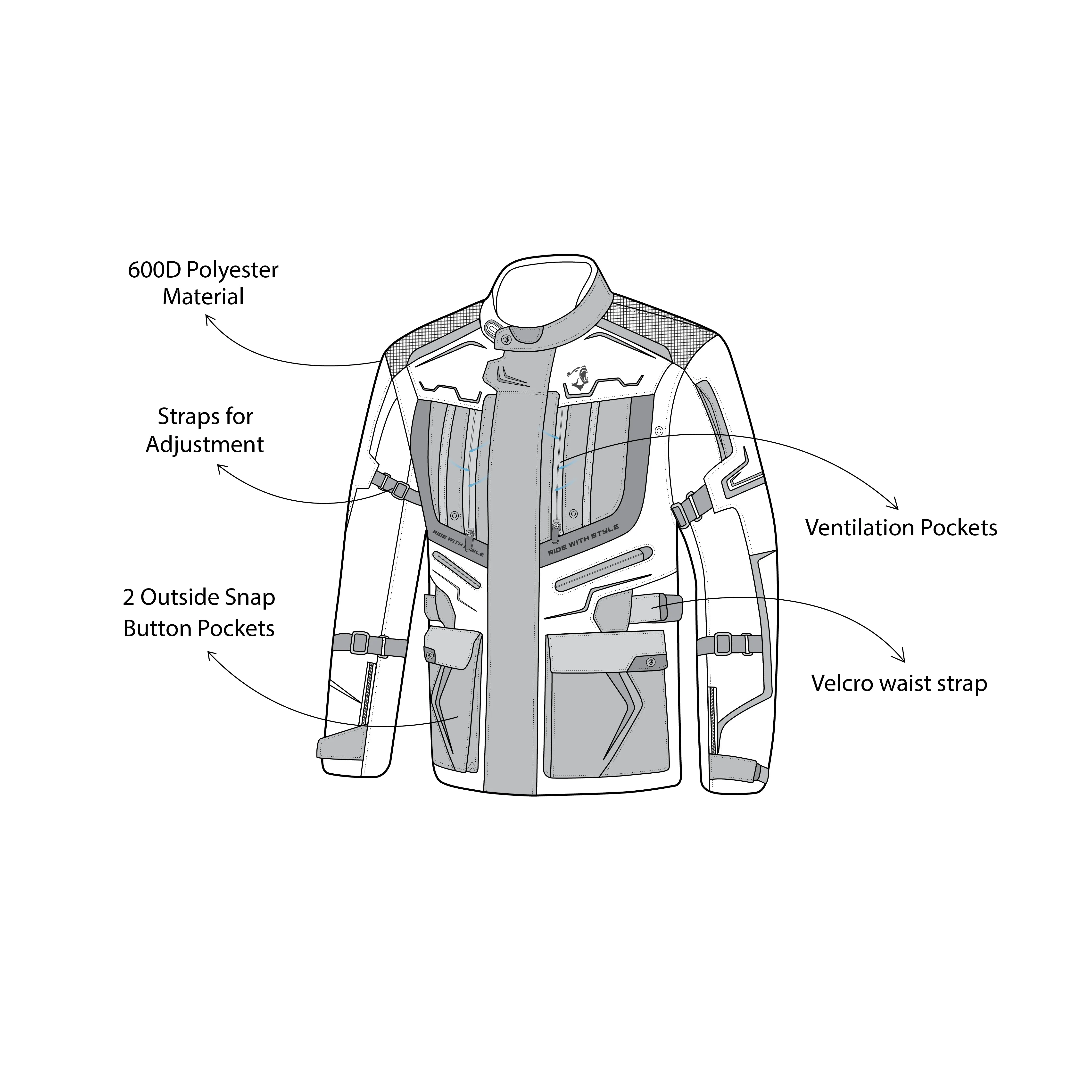 BELA Watson Motorcycle Touring Jacket - Black Brown