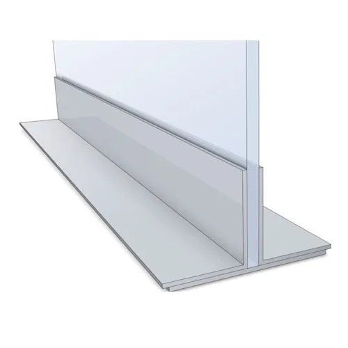 Floor T-Base Sign Stand 48" Wide - Heavy-Duty Steel Base Holds Rigid Graphic Boards Up To 1/2" Thick