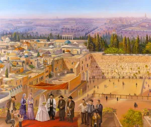 Huppa on the roof by the Kotel