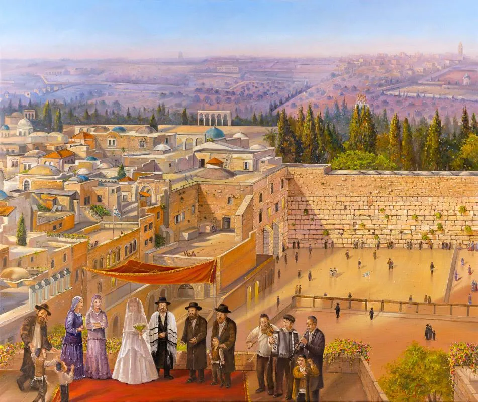 Huppa on the roof by the Kotel
