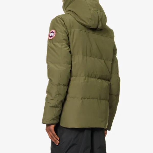 Macmillan Roll Collar Parka with Woven Canada Goose Down, Green