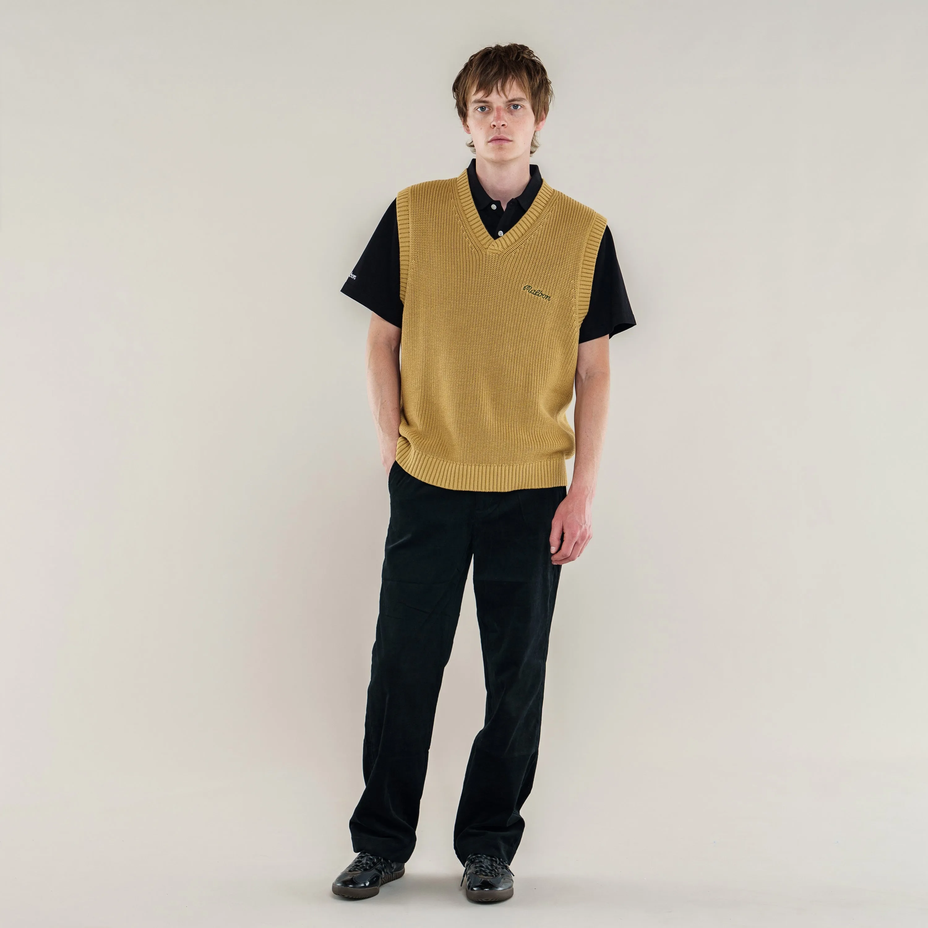 Malbon Golf Sunday Vest - TAN