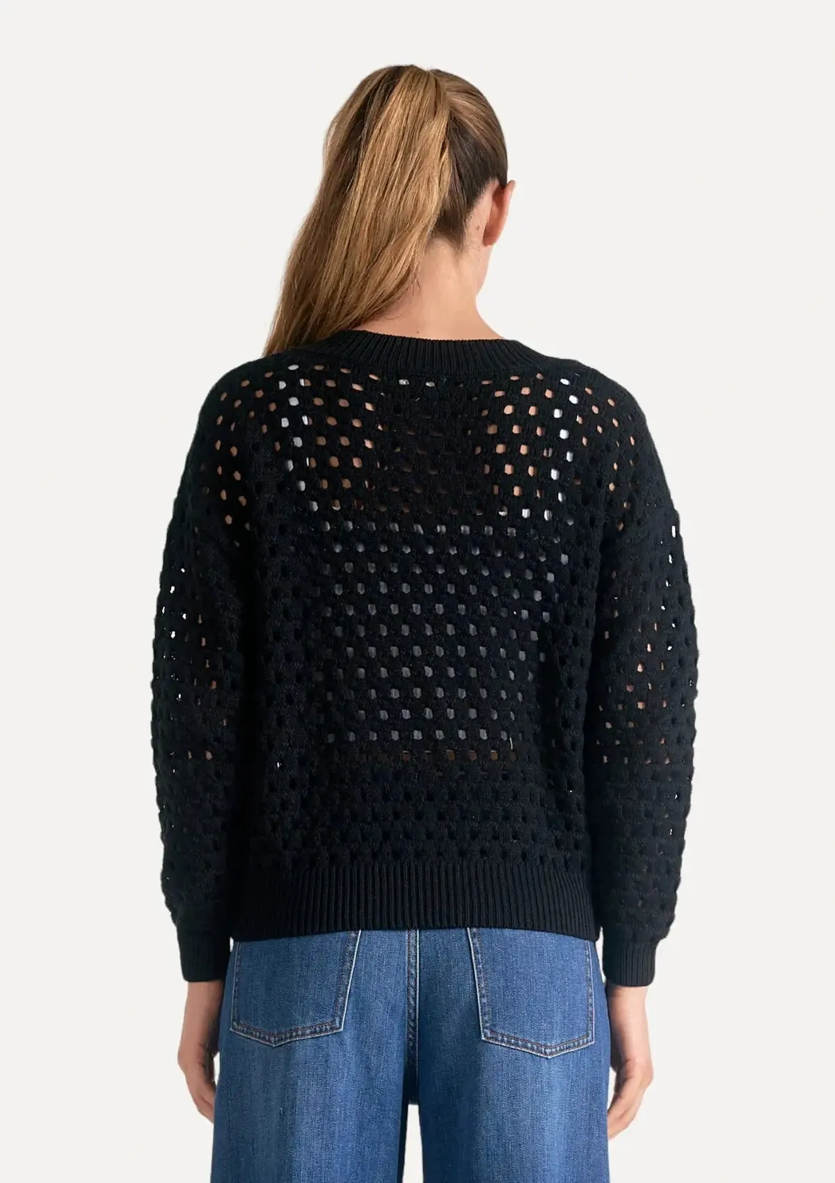 Maya Zip Cardigan Sweater - Black
