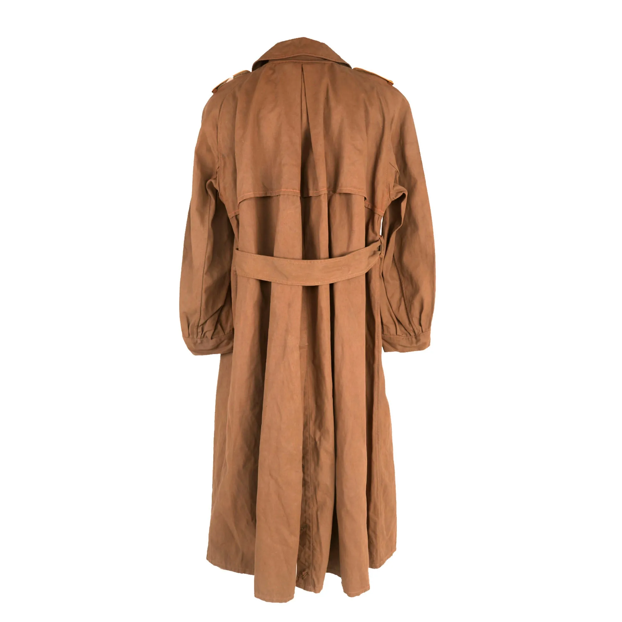 Original German WWII Heer Army Cavalry NCO Afrikakorps DAK Tropical Kradmantel Motorcycle Overcoat - dated 1943
