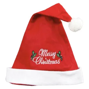 Pibi Santa Hat with Merry Christmas Red/White