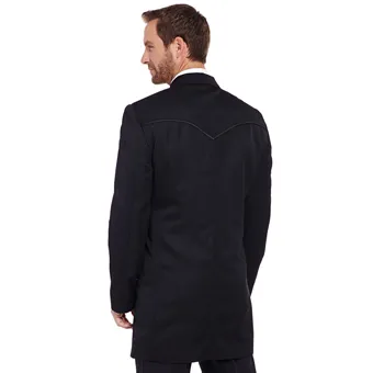 Sidran Circle Men's Western Tuxedo Frock Black Coat