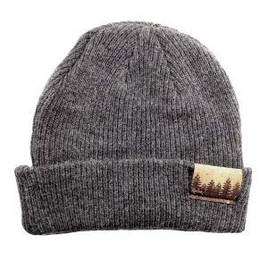 Treeline 100% Merino Wool   Cork Beanie | Charcoal